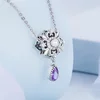 Talisman din argint Flower Purple Drop picture - 3