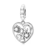 Talisman din argint Flowered Heart picture - 1