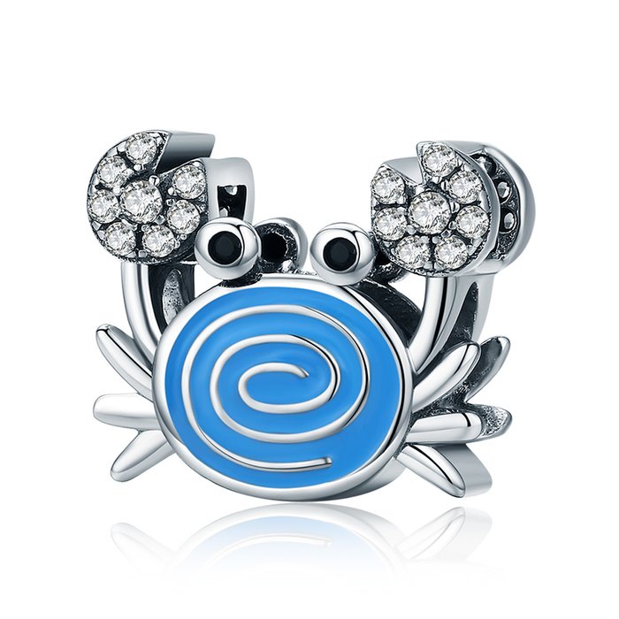 Talisman din argint funny blue crab