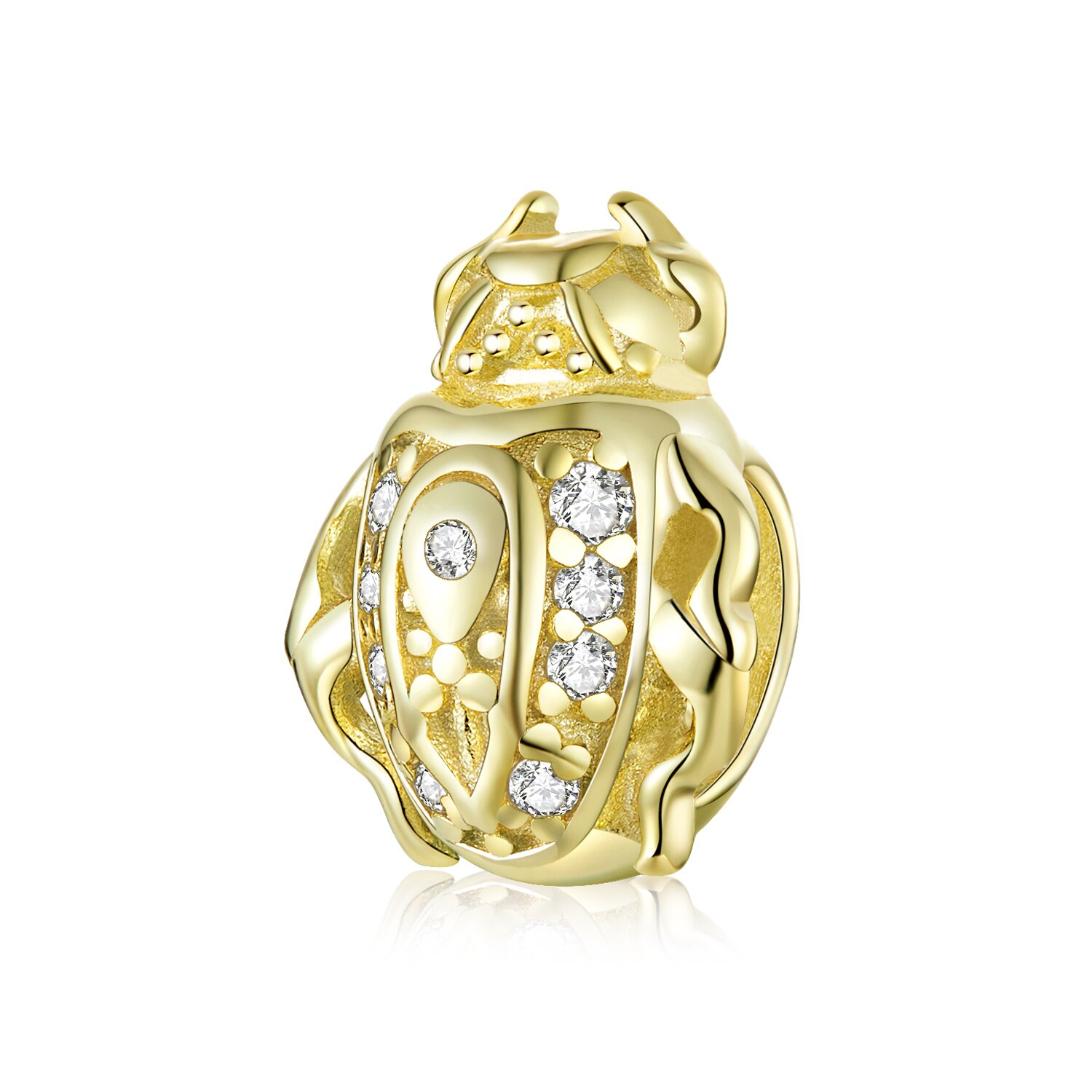 Talisman din argint golden lady bug
