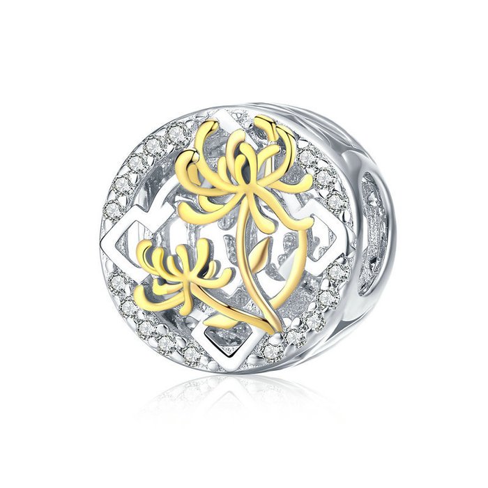 Talisman din argint golden lotus