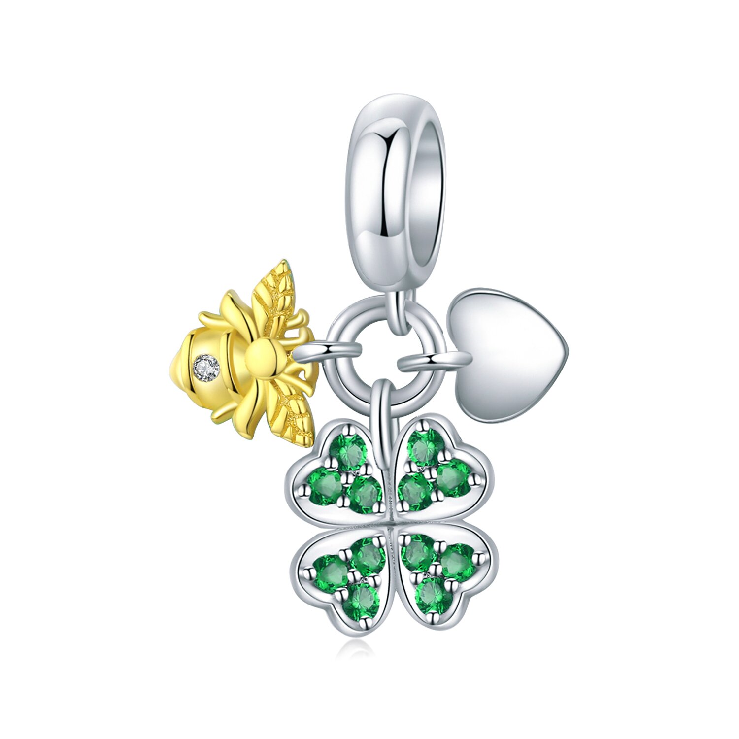 Talisman din argint golden lucky bee