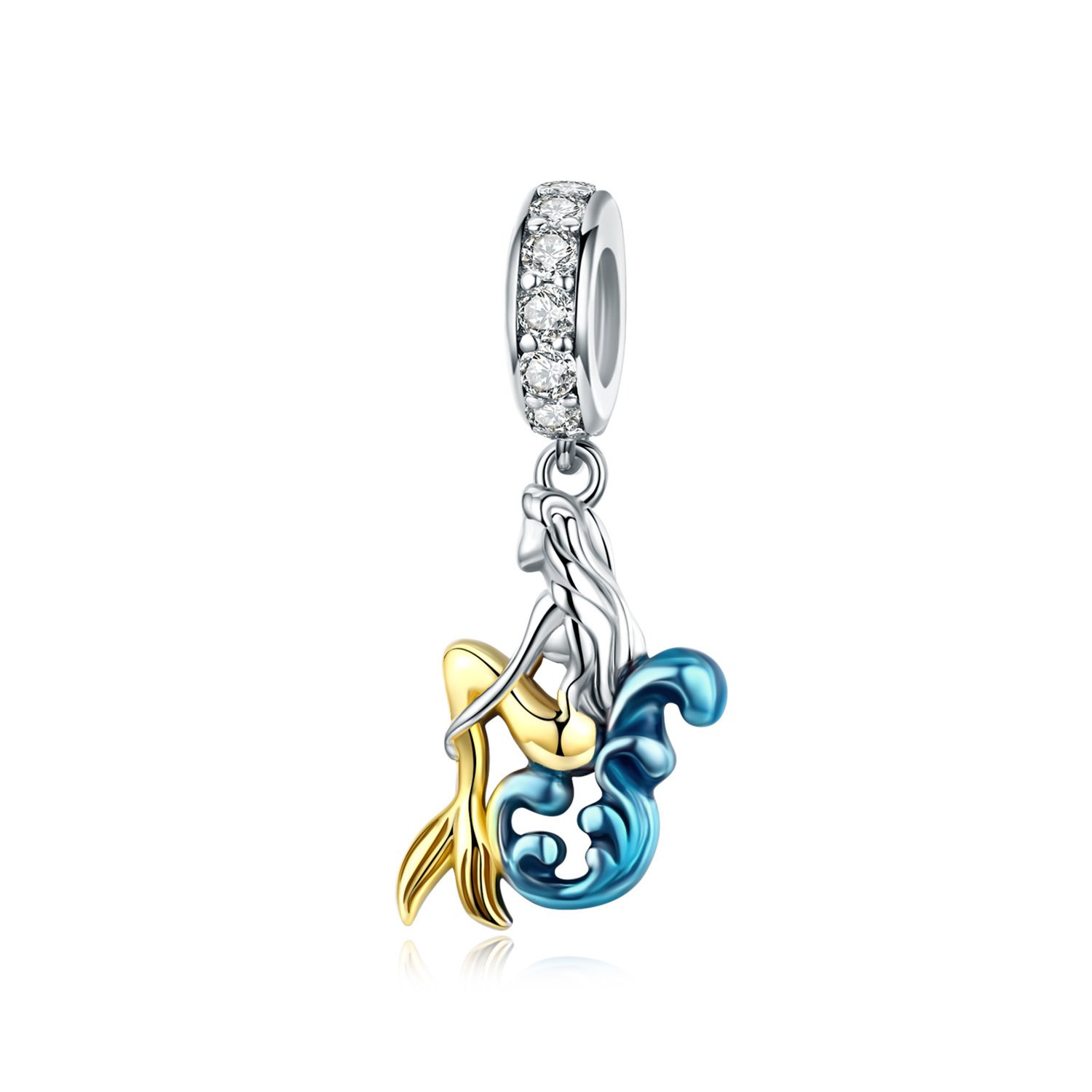 Talisman din argint golden mermaid