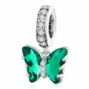 Talisman din argint Green Crystals Butterfly picture - 1