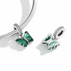 Talisman din argint Green Crystals Butterfly picture - 3