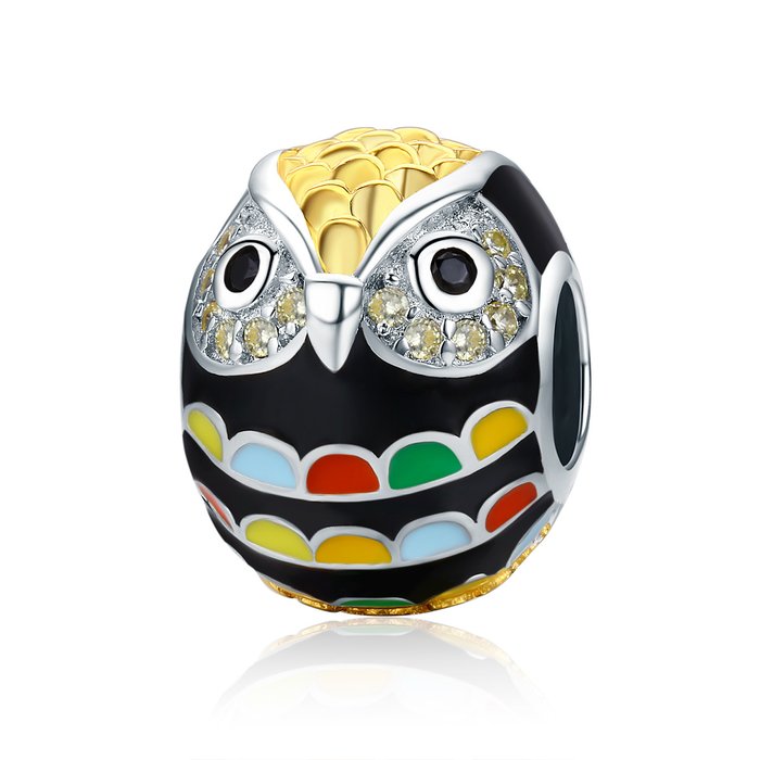 Talisman din argint happy owl