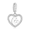 Talisman din argint Heart Letter G picture - 1