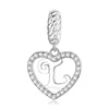 Talisman din argint Heart Letter L picture - 1