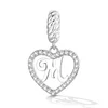 Talisman din argint Heart Letter M picture - 1