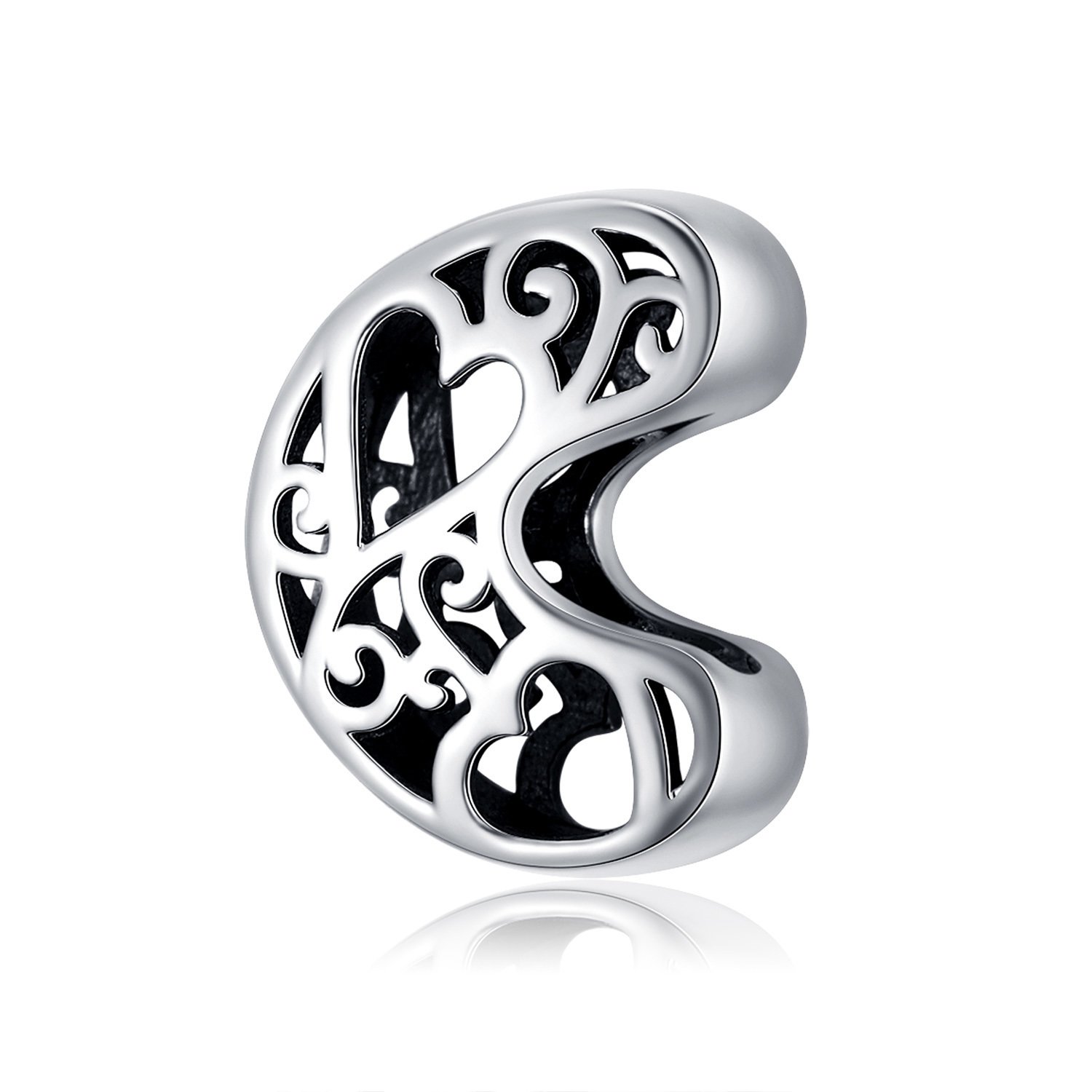 Talisman din argint in love with letter c