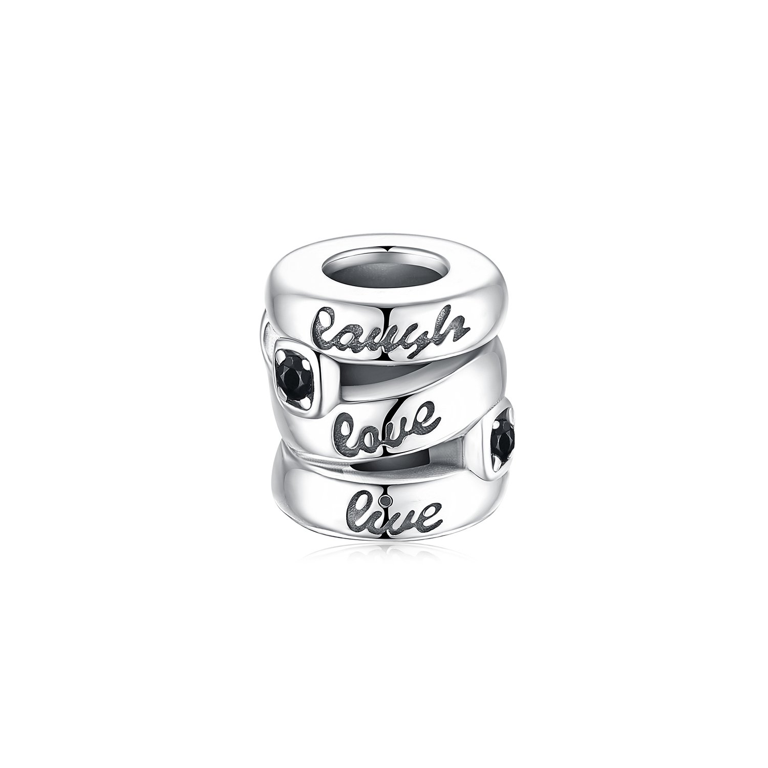 Talisman din argint laugh, love, live