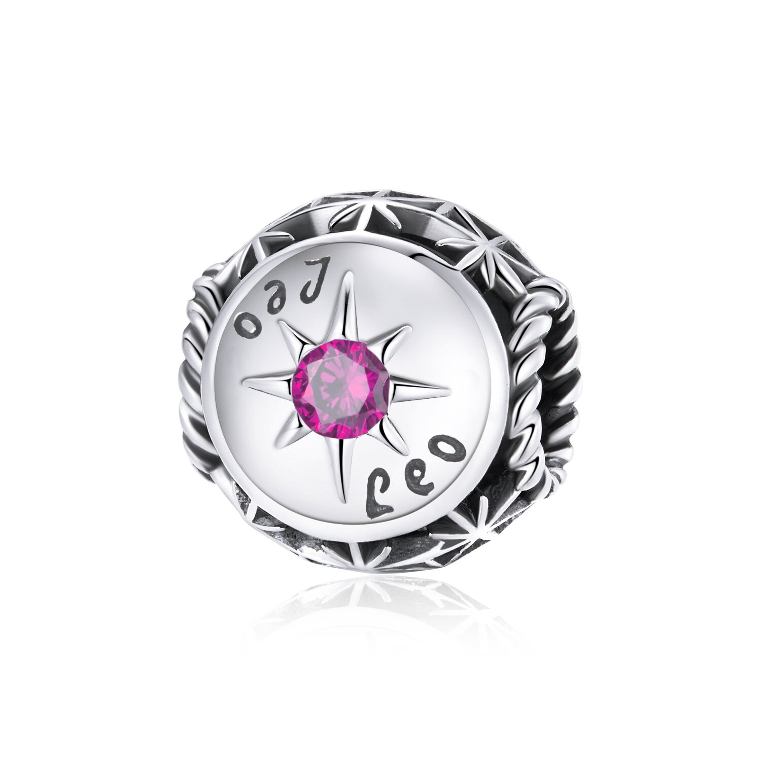 Talisman din argint leo zodiac sun
