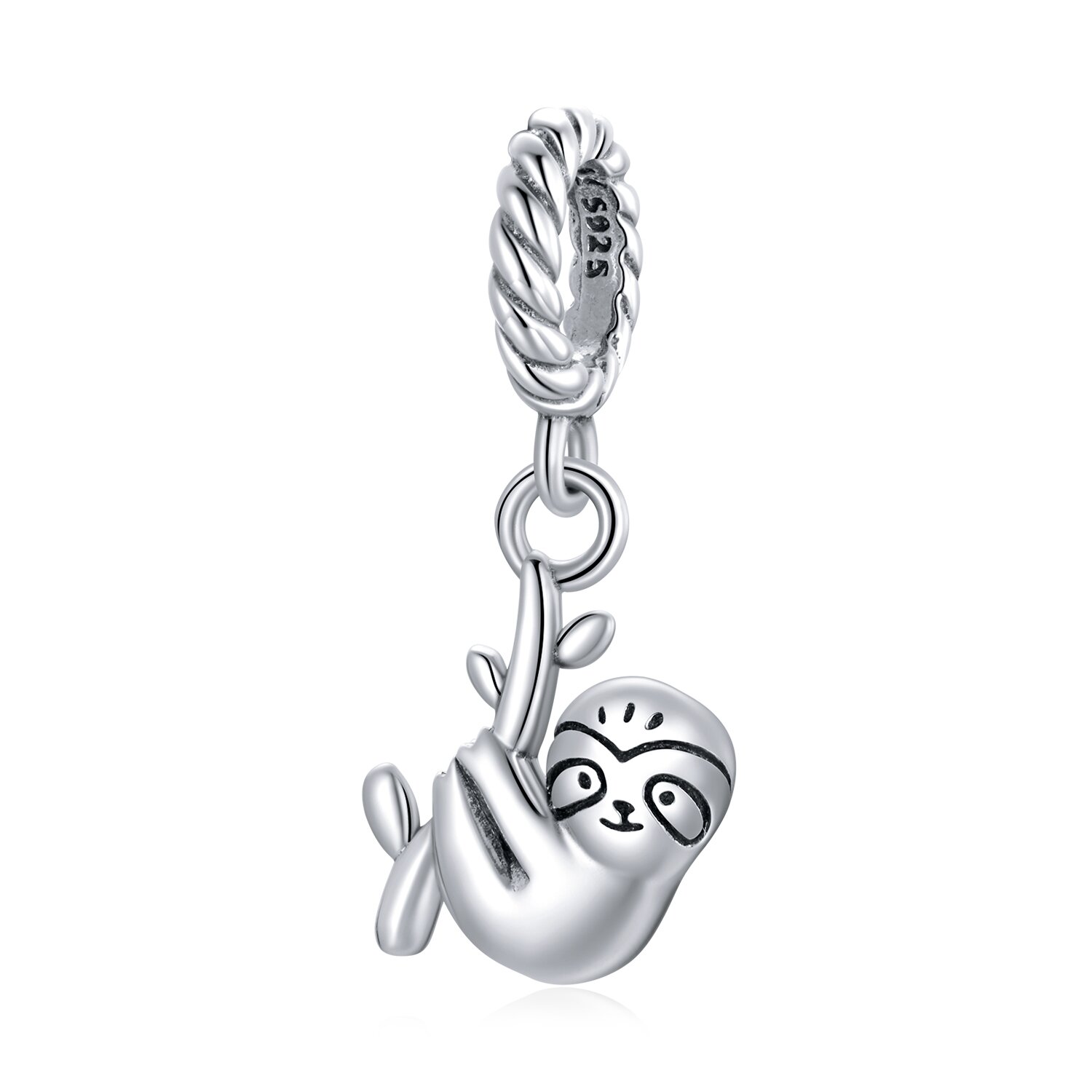 Talisman din argint little sloth