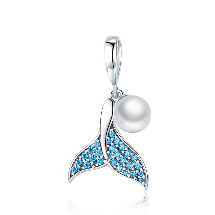 Talisman din argint mermaid's tale pearl