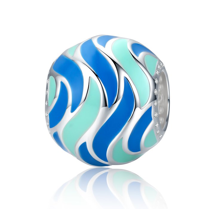 Talisman din argint ocean wave