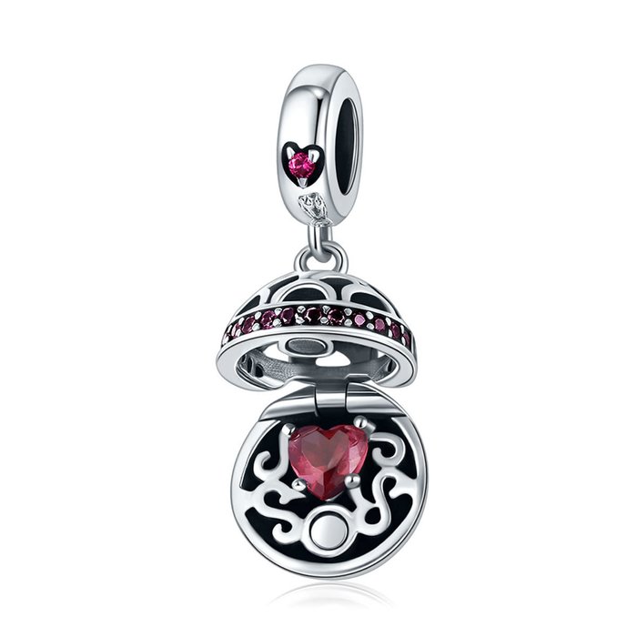 Talisman din argint pandora's box fuchsia