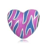 Talisman din argint Pink And Blue Heart picture - 1