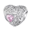Talisman din argint Pink Love Heart picture - 1