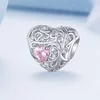 Talisman din argint Pink Love Heart picture - 3