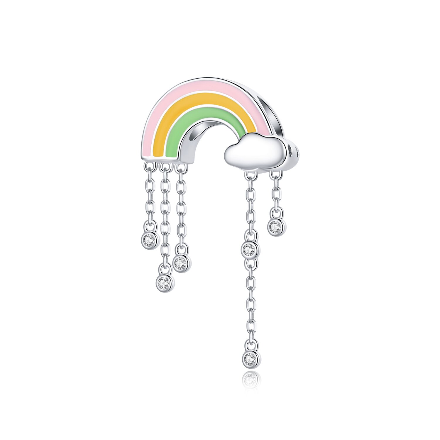 Talisman din argint rainbow dropping cloud