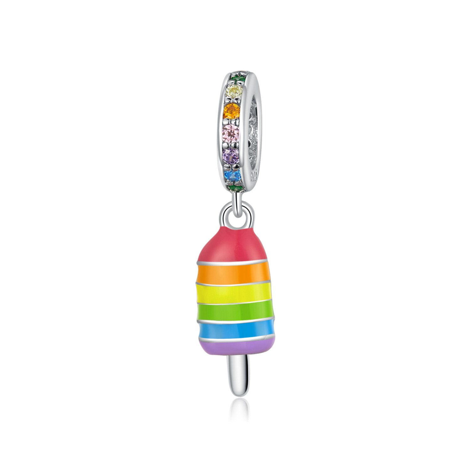 Talisman din argint rainbow icecream