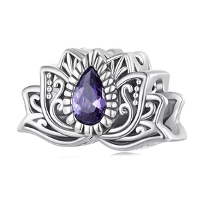 Talisman din argint Royal Purple Drop