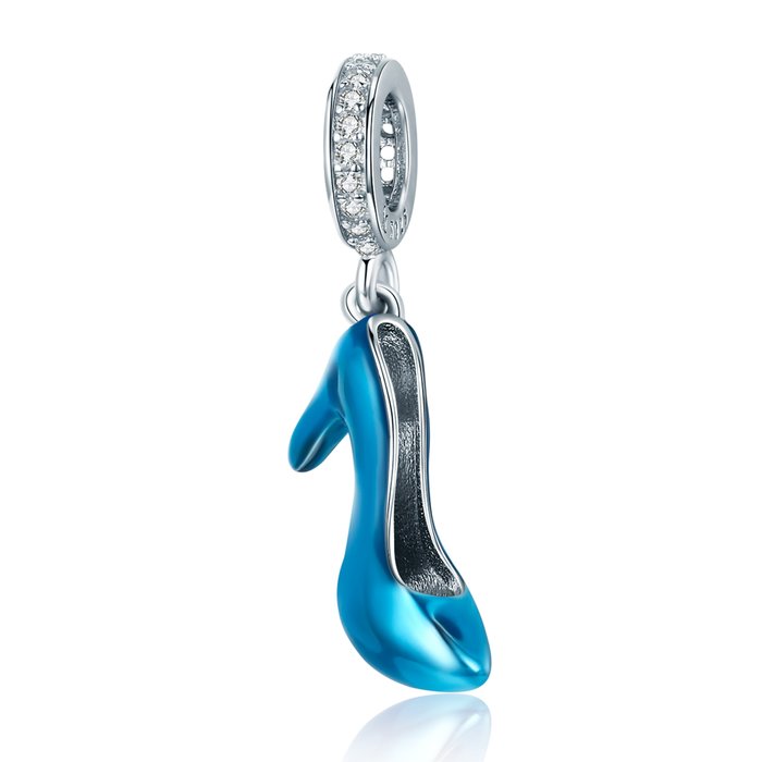 Talisman din argint shiny blue shoe