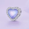 Talisman din argint Shiny Purple Heart picture - 3