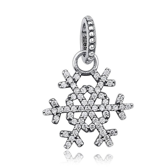 Talisman din argint silver winter snowflake