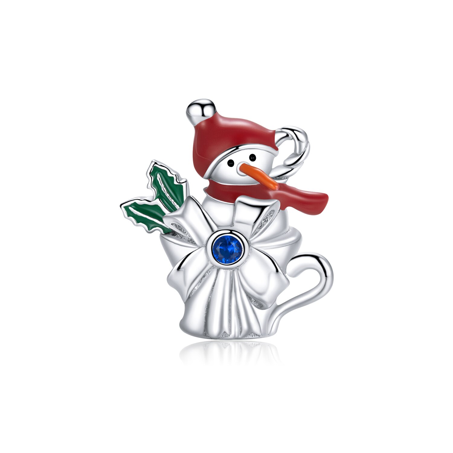 Talisman din argint snowman cup