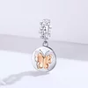Talisman din argint Spinning Rose Butterfly picture - 2