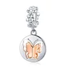 Talisman din argint Spinning Rose Butterfly picture - 1