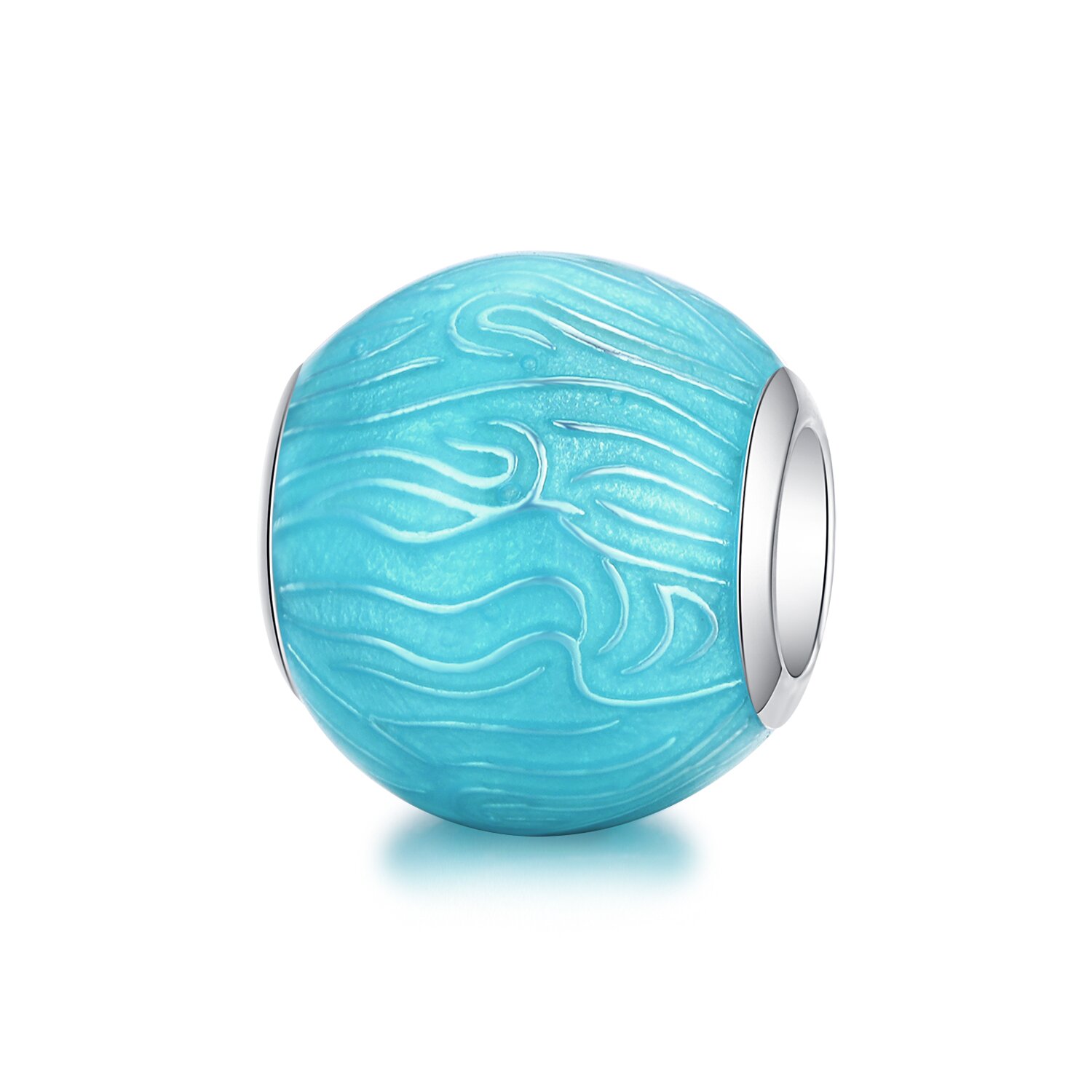 Talisman din argint turquoise waves