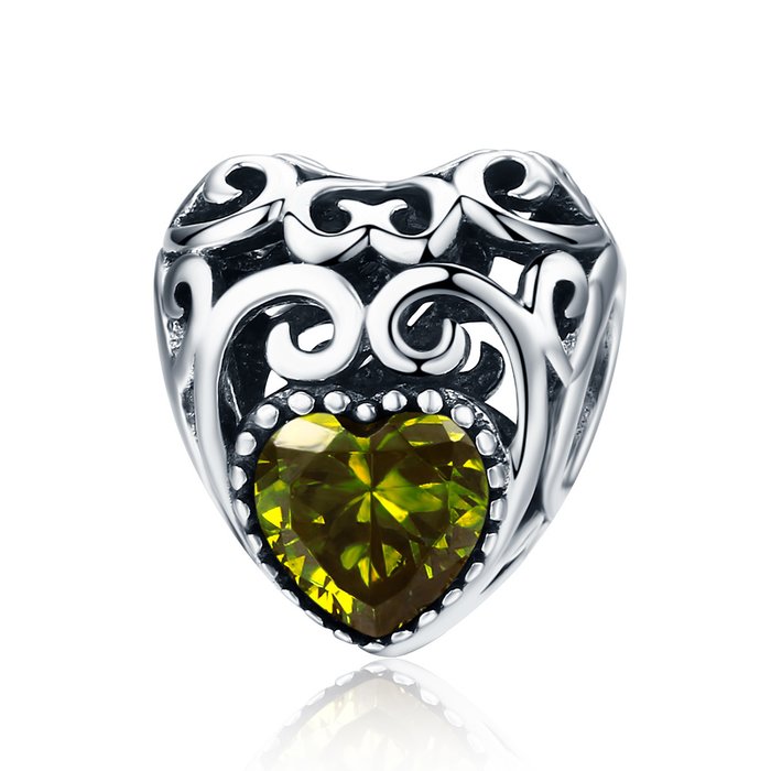 Talisman din argint vintage birthstone - august