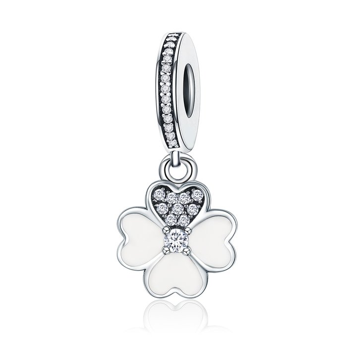 Talisman din argint white clover