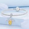 Talisman din argint Yellow Crystal Bee picture - 3