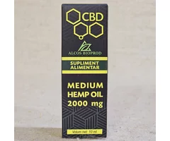 Natural medium hemp oil with CBD 2000mg 10ml
