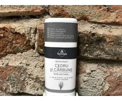 NATURAL SOLID DEODORANT WITH CEDAR AND COAL 60 GR
