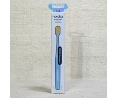Premium blue/gold toothbrush for adults with ultra-soft 12000 bristles
