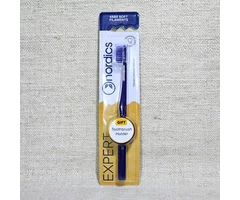 Purple toothbrush with 6580 bristles for adults + free stand