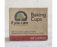 Unbleached large cupcake baking paper ECO 60 pcs