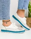 Balerini piele naturala albi MM133 2