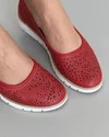 Balerini Rosii Piele Naturala Perforati RS-42 4