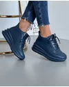 Ghete Din Piele Naturala Bleumarin Imblanite XH-2795 3