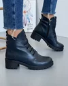 Ghete Din Piele Naturala Bleumarin Imblanite AK0208-1 1