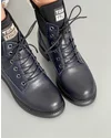 Ghete Imblanite Bleumarin Piele Naturala AK1466 5
