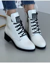 Ghete Imblanite Cu Toc Din Piele Naturala Albe AK105 1