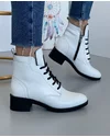 Ghete Imblanite Cu Toc Din Piele Naturala Albe AK105 2