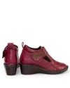 Ghete Imblanite Din Piele Naturala Bordo AK4050 6