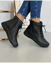 Ghete Imblanite Piele Naturala Antonia - Negre 2